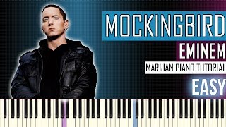 How To Play Eminem  Mockingbird  Piano Tutorial EASY  Sheets [upl. by Namruht]