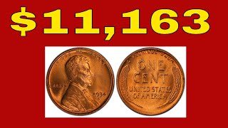 VALUABLE 1934D WHEAT PENNIES WHAT TO LOOK FOR RARE PENNIES WORTH MONEY SHOUTOUT TOO [upl. by Atinuaj]