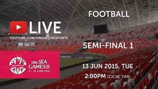 Football SemiFinal Myanmar vs Vietnam  28th SEA Games Singapore 2015 [upl. by Okihcim423]