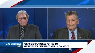 2020 Granite State Debate Corky Messner asked about his reaction to presidents disinfectants co [upl. by Edlyn]