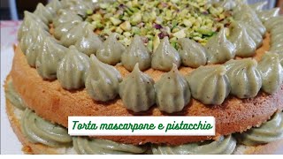 Torta mascarpone e PISTACCHIO  ricetta facile [upl. by Rollie]