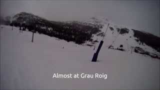 Skiing in Grandvalira from Pas de la Casa to Soldeu [upl. by Downall567]