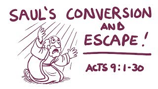 Sauls Conversion and Escape Bible Animation Acts 9130 [upl. by Etnoved460]