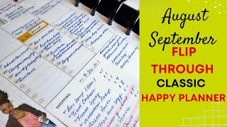 The Classic Happy Planner Flip Through  August  September 2023  Functional Planning [upl. by Gnuhp]