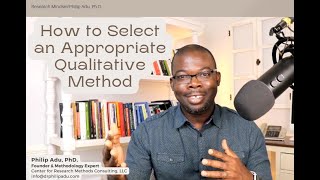 How to Select an Appropriate Qualitative Method [upl. by Kannry]