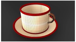 How to make Mug with matchstick tricks Matchstick art idea [upl. by Rayner]