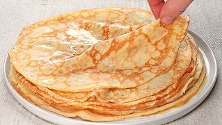 Amazing Crepes At Home in 10 minutes How to make the most delicious French pancakes [upl. by Adlesirk413]