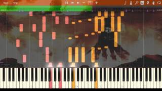 Attack on Titan OP1 quotGuren no Yumiyaquot Theishter Piano Sheets  Midi [upl. by Lynsey]