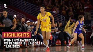 Womens Basketball  USC 67 Florida Gulf Coast 51 Highlights 111023 [upl. by Ahtenek33]