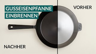 Eisenpfanne einbrennen Eine widerstandsfähige Patina erzeugen Backofen amp HerdMethode  STUR [upl. by Larine]