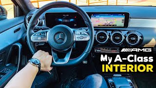 2019 MERCEDES A CLASS FULL REVIEW INTERIOR MBUX AMG Line OWNERS REVIEW AMG Sport Seats W177 [upl. by Amena952]