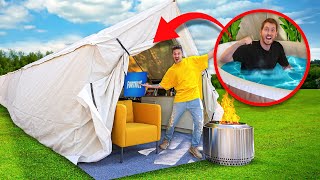 Ultimate MEGA TENT Overnight Survival Challenge [upl. by Isied]