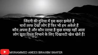 शायरीmohabbat ki shero shayariurdupoetryphoto shayarihindi shayariMUHAMMED ANEES IBRAHIM SHAYER [upl. by Asenev]