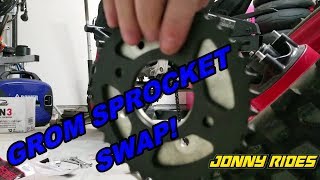 Honda GROM Rear Sprocket change swap  Install [upl. by Towny175]