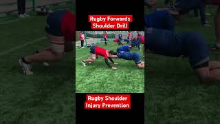 Rugby Scrum Drill  Rugby Shoulder Injury Prevention rugby rugbystrengthandconditioning physio [upl. by Pengelly]