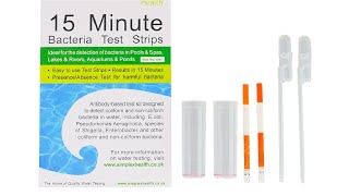 Bacteria Test Strips 15 Minute for Rivers Lakes Pools amp Spa 2 tests [upl. by Sander]