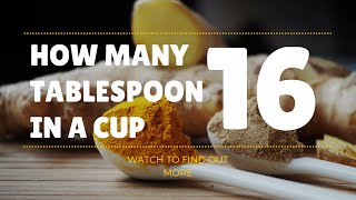 How Many Tablespoons in a Cup  Easy Measurements [upl. by Prochoras772]