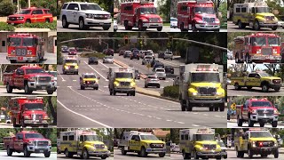 MAJOR BRUSH FIRE RESPONSE VCFD and LACoFD Brush fire response [upl. by Hollerman]