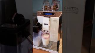 Delonghi Eletta Ecam 45766W Zubereitung Latte Macchiato [upl. by Orva123]