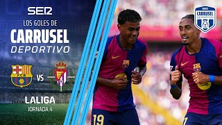 ¡FIESTA CULÉ que se divierte ante el Valladolid Goles del FC Barcelona 7  0 Real Valladolid [upl. by Nayab]