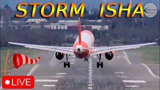 STORM ISHA LIVE Birmingham Airport 21012024 aviation [upl. by Dustie]