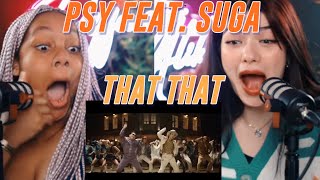 PSY  That That prod amp feat SUGA of BTS MV reaction [upl. by Nylrahc]