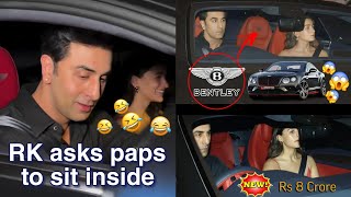 Ranbir Kapoor and Alia Bhatt head out in their new car Bentley [upl. by Washington]