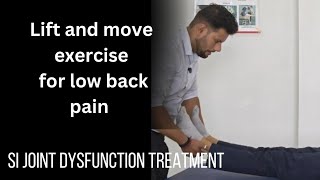 low back pain relief exercise for SI joint dysfunction patient  Back pain treatment series [upl. by Anivahs]