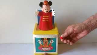 Disney Mickey Mouse Jack in the Box Musical Toy HD [upl. by Bozovich720]