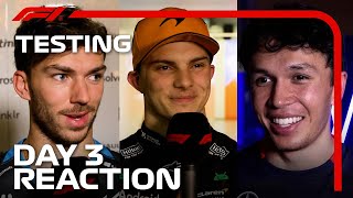 Drivers Day 3 Reaction  F1 PreSeason Testing 2024 [upl. by Eeloj]