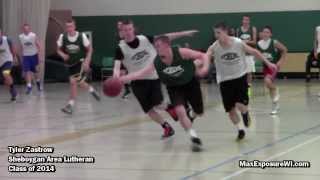 Tyler Zastrow FCHEBL Fall League HIGHLIGHTS  Sheboygan Area Lutheran Class of 2014 Point Guard [upl. by Lazare737]