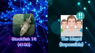 Stockfish 16 4100 vs The Magni impossible brilliantmove [upl. by Anayra]