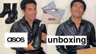 UNBOXING Asos Mens heeled Chelsea boots with platform sole with outfits [upl. by Haveman]