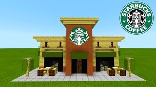 Minecraft Tutorial How To Make A Starbucks quot2019 City Tutorialquot [upl. by Adelina]