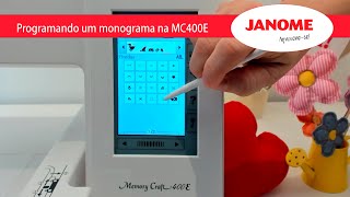 Videoaula programando um monograma na máquina MC400E [upl. by Llecrad754]