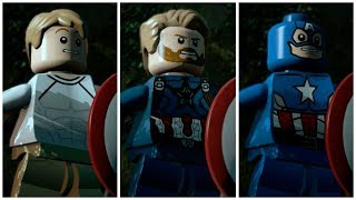 ALL MCU Captain America in LEGO Marvels Avengers Cutscene  Mods [upl. by Daile]