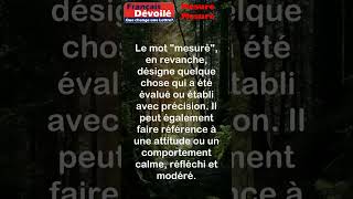 Mesure et Mesuré shorts Une Lettre [upl. by Ceil]