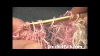 How to Crochet a Ruffle Scarf With Sashay Yarn crochet tutorial [upl. by Winifield]