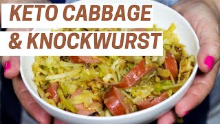 KETO LOW CARB FRIED CABBAGE amp KNOCKWURST [upl. by Jar]