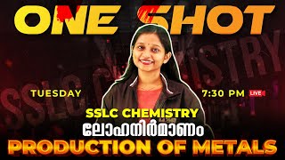 SSLC Chemistry  One Shot Series  Production of Metals  ലോഹനിർമാണം  Chapter 4   Exam Winner [upl. by Eadwina284]