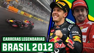 CARRERAS LEGENDARIAS DE F1 GP BRASIL 2012 🇧🇷  VETTEL VS FERNANDO ALONSO [upl. by Cenac]