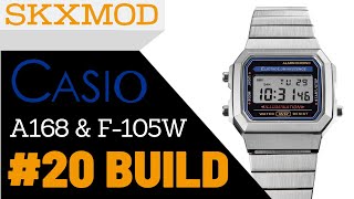 20 Casio A168 amp F105W Completed Build  Parts by SKXMOD [upl. by Yecnay]