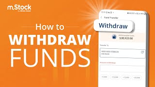 How to Place a Withdrawal Request on mStock  Withdraw Funds on mStock  Zero Brokerage Demat Ac [upl. by Gnirol]