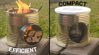 My Compact Mini Wood Stove Made Of Tin [upl. by Laumas]