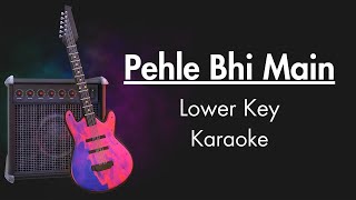 Pehle Bhi Main Lower Key Karaoke  Unplugged Karaoke With Lyrics  Animal  Vishal Mishra [upl. by Sisile144]