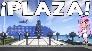 PLAZA MODERNA EN MINECRAFT  TUTORIAL DE CONSTRUCCIONES [upl. by Thierry]