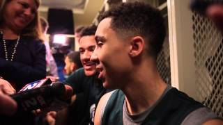 Watch as Kenny Goins asks Travis Trice about bench celebrations [upl. by Anirehtak]