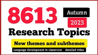 8613 research project topics autumn 2023  language development in classroom  Maria Saleem [upl. by Esaele]