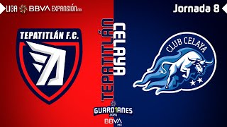 Resumen  Tepatitlán 1  1 Celaya  Jornada 8  Guard1anes2020  Liga BBVA Expansión MX [upl. by Annamarie]