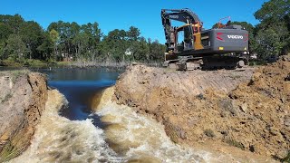 Epic Dam Busting To Flood The 9 Acre Pond [upl. by Nalced315]